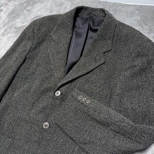 Vintage Caravan Sport Coat Mens Medium 44 Gray Tweed Wool Jacket Blazer